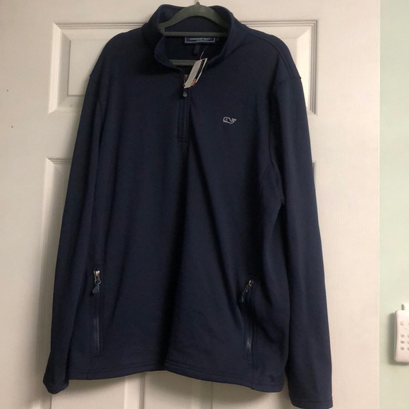 Vineyard Vines Grid Fleece Quarter ZIP